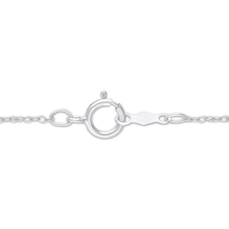 Main Image 3 of Diamond Oval Loop Necklace 1/4 ct tw 14K White Gold