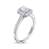 Thumbnail Image 2 of THE LEO Diamond Emerald-Cut Halo Engagement Ring 1 ct tw 14K White Gold
