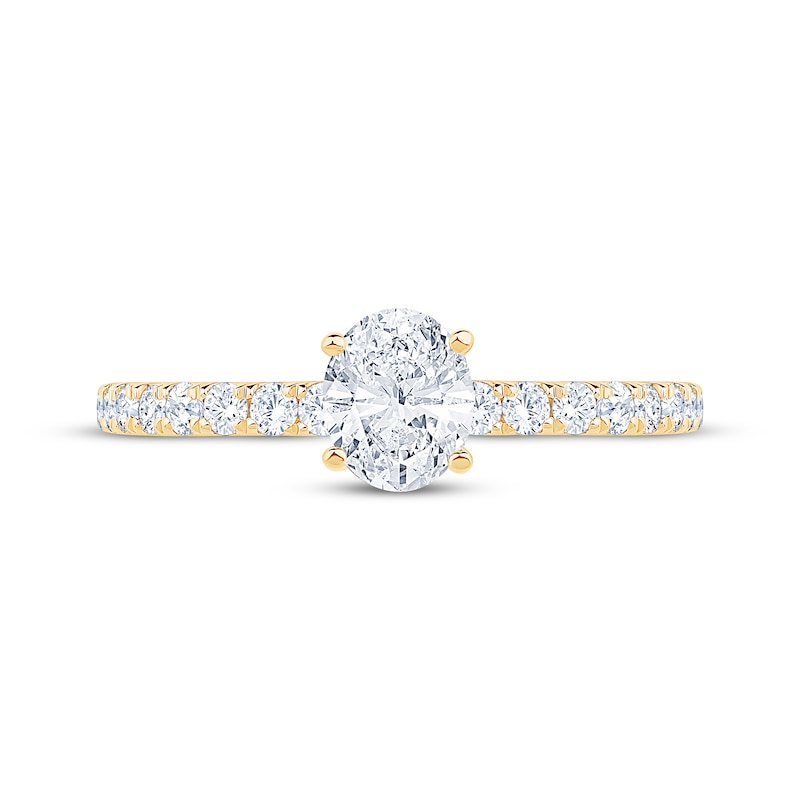 Main Image 3 of Adore Oval-Cut Diamond Engagement Ring 7/8 ct tw 14K Yellow Gold