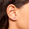 Thumbnail Image 3 of Children's Barbie Heart Pink Enamel Stud Earrings Sterling Silver