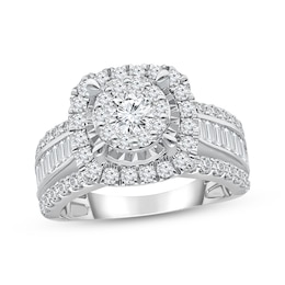 Adore Lab-Grown Diamonds Round-Cut Halo Engagement Ring 2 ct tw 10K White Gold