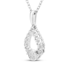 Thumbnail Image 2 of Milestones Diamond Teardrop Necklace 1/5 ct tw Sterling Silver 18"