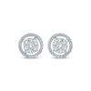 Thumbnail Image 2 of Multi-Diamond Halo Stud Earrings 1/2 ct tw 10K White Gold