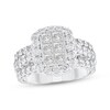 Thumbnail Image 1 of Adore Princess-Cut Multi-Diamond Halo Engagement Ring 2 ct tw 14K White Gold