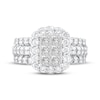 Thumbnail Image 3 of Adore Princess-Cut Multi-Diamond Halo Engagement Ring 2 ct tw 14K White Gold