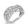 Thumbnail Image 2 of Diamond Multi-Row Layered Crisscross Ring 1/2 ct tw 14K White Gold