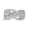Thumbnail Image 3 of Diamond Multi-Row Layered Crisscross Ring 1/2 ct tw 14K White Gold