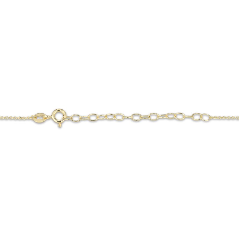 Main Image 4 of Flower Outline Necklace 18K Yellow Gold-Plated Sterling Silver 18"
