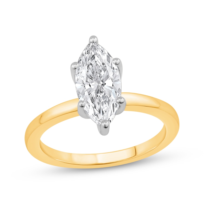 Main Image 1 of Adore Marquise-Cut Lab-Grown Diamond Solitaire Engagement Ring 1-1/2 ct tw 14K Yellow Gold (F/VS2)