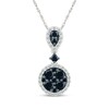 Thumbnail Image 2 of Black & White Multi-Diamond Teardrop & Circle Gift Set 1-1/4 ct tw Sterling Silver