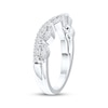 Thumbnail Image 2 of Adore Marquise & Round-Cut Diamond Contour Anniversary Ring 3/4 ct tw 14K White Gold
