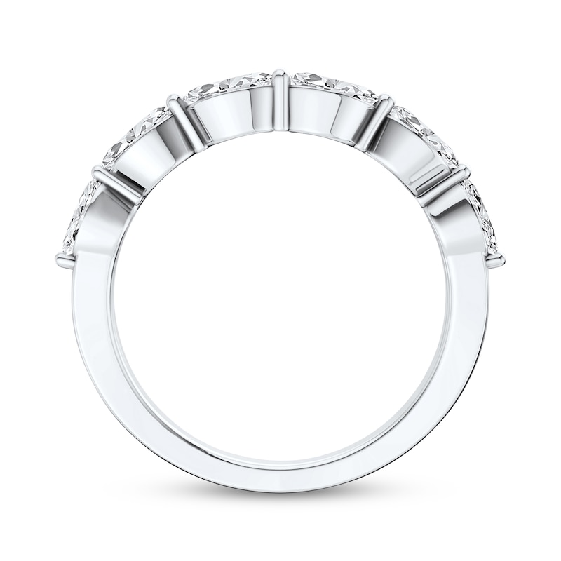 Main Image 3 of Adore Marquise & Round-Cut Diamond Contour Anniversary Ring 3/4 ct tw 14K White Gold