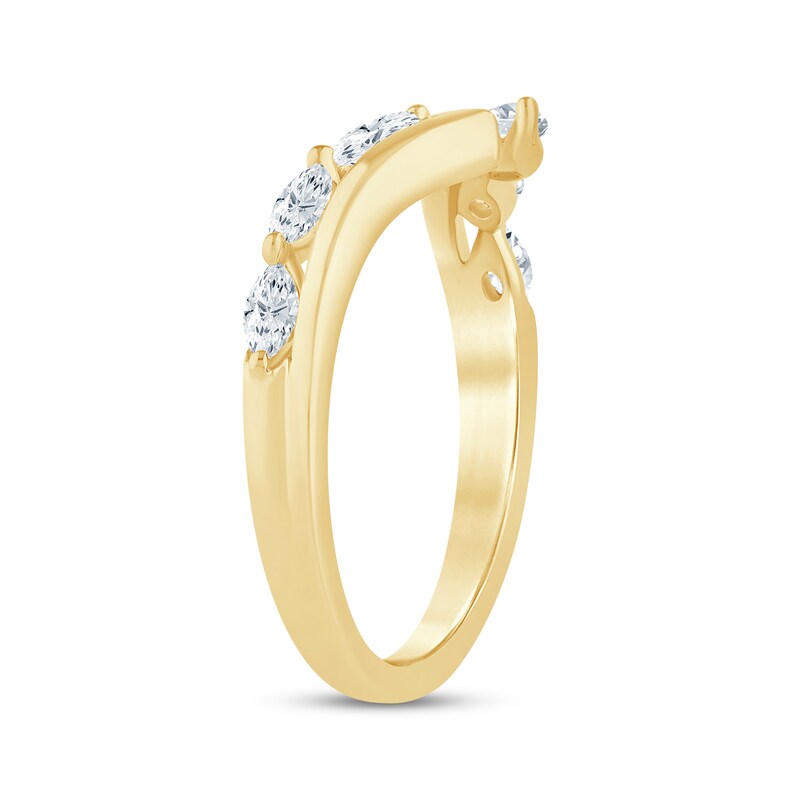 Main Image 2 of Adore Marquise-Cut Lab-Grown Diamond Anniversary Ring 1/2 ct tw 14K Yellow Gold