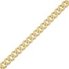 Thumbnail Image 2 of 9.6mm Flat Curb Chain Necklace Solid 10K Yellow Gold 22"