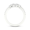 Thumbnail Image 4 of KAY Lab-Grown Diamonds Graduated Bypass Fashion Ring 1 ct tw 14K White Gold