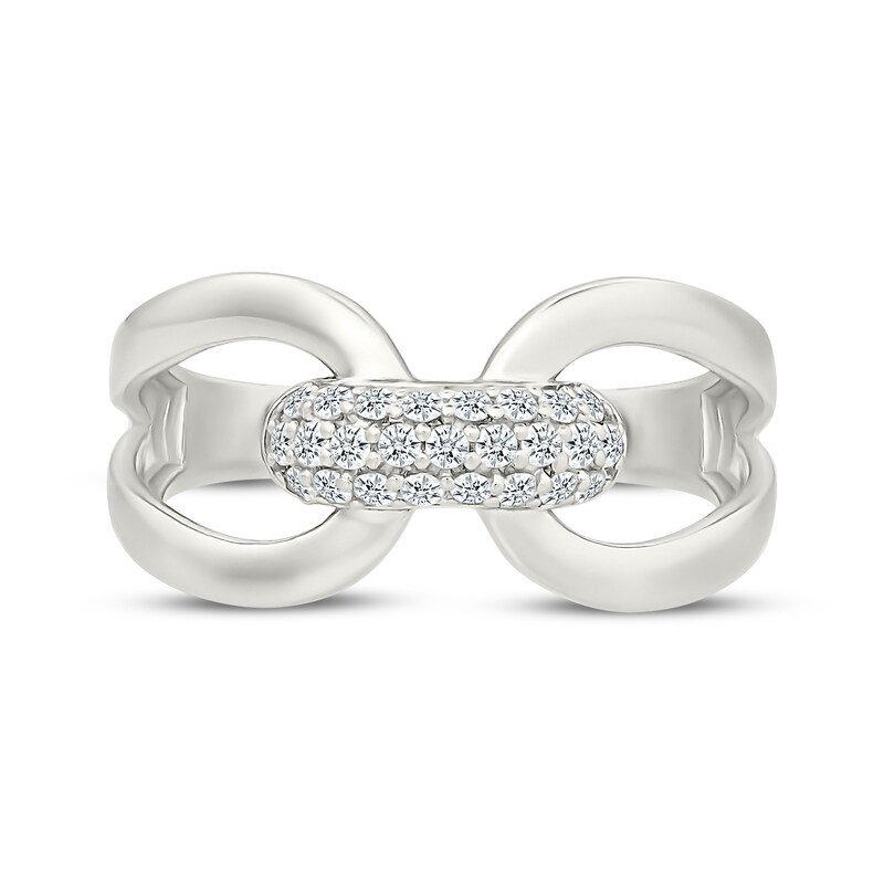 Main Image 4 of Diamond Open-Loop Ring 1/5 ct tw Sterling Silver