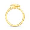 Thumbnail Image 3 of Lab-Grown Diamond Heart Halo Ring 1/8 ct tw 24K Yellow Gold Vermeil Sterling Silver