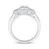 Thumbnail Image 2 of Adore Round-Cut Multi-Diamond Three-Stone Engagement Ring 1/4 ct tw 10K White Gold