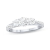 Thumbnail Image 1 of Adore Round-Cut Diamond Three-Stone Engagement Ring 1 ct tw 10K White Gold