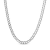 Thumbnail Image 2 of Diamond-Cut Flat Curb Chain Necklace & Bracelet Gift Set Solid Sterling Silver
