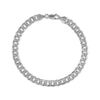 Thumbnail Image 3 of Diamond-Cut Flat Curb Chain Necklace & Bracelet Gift Set Solid Sterling Silver