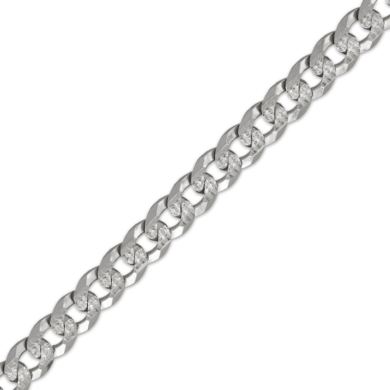 Main Image 4 of Diamond-Cut Flat Curb Chain Necklace & Bracelet Gift Set Solid Sterling Silver