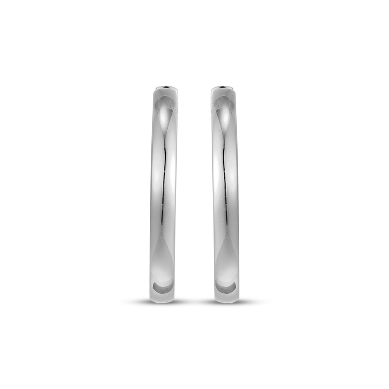 Main Image 2 of Polished Hoop Earrings Sterling Silver 17.5mm