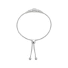 Thumbnail Image 2 of Cushion-Cut Aquamarine & White Lab-Created Sapphire Bolo Bracelet Sterling Silver