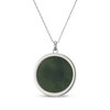 Thumbnail Image 3 of Nephrite Jade Year of the Rooster Chinese Zodiac Necklace Sterling Silver 18"
