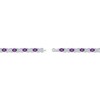 Thumbnail Image 3 of Oval-Cut Amethyst & Diamond Accent "XO" Bracelet Sterling Silver 7.25"