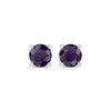 Thumbnail Image 2 of Amethyst Solitaire Earrings Sterling Silver
