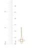 Thumbnail Image 3 of Diamond Clover Dangle Hoop Earrings 1/5 ct tw 24K Yellow Gold Vermeil Sterling Silver