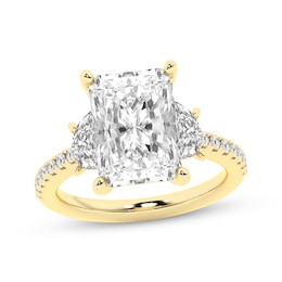 Adore Lab-Grown Diamonds Radiant-Cut Engagement Ring 5-7/8 ct tw 14K Yellow Gold