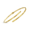 Thumbnail Image 2 of Polished Tube Bypass Bangle Bracelet 10K Yellow Gold 7.25"