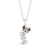 Thumbnail Image 1 of Disney Treasures Minnie Mouse Diamond Accent Necklace Sterling Silver & 10K Rose Gold 17"