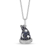 Thumbnail Image 1 of Disney Treasures Mickey Mouse Blue Sapphire & Diamond Sorcerer Hat Necklace 1/15 ct tw Sterling Silver 19"
