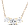 Thumbnail Image 2 of Memories Moments Magic Lab-Grown Diamonds Three-Stone Necklace 1-1/2 ct tw 14K Yellow Gold 18"