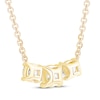 Thumbnail Image 3 of Memories Moments Magic Lab-Grown Diamonds Three-Stone Necklace 1-1/2 ct tw 14K Yellow Gold 18"