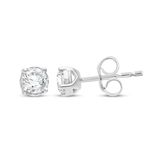 Radiant Reflections Round-Cut Diamond Solitaire Stud Earrings 5/8 ct tw Sterling Silver (J/I3)