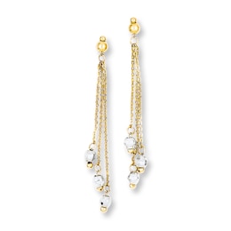 Cable Chain Earrings 14K Two-Tone Gold