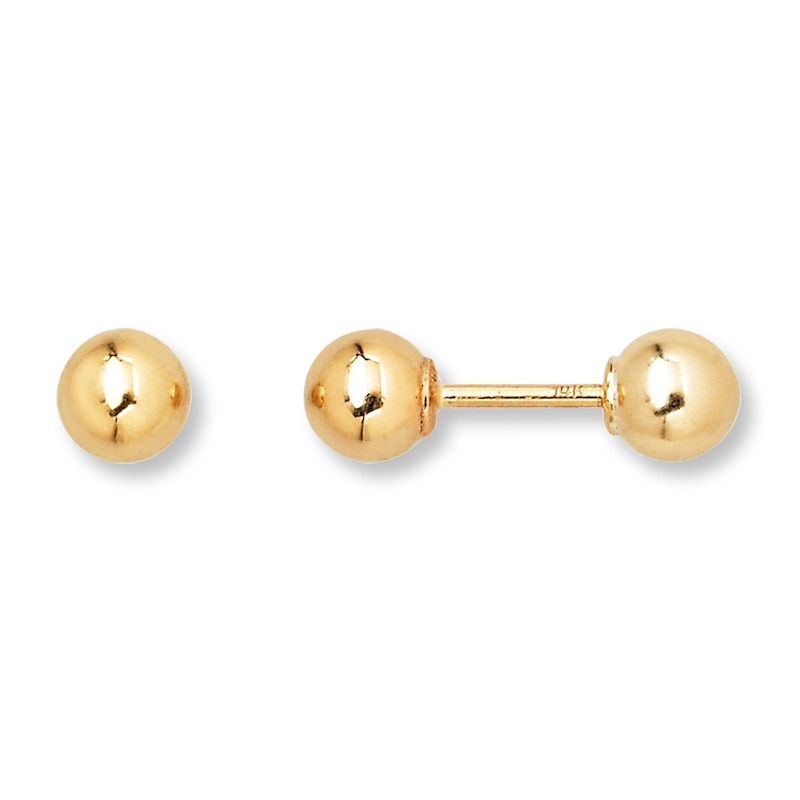 Children's Ball Earrings 14K Yellow Gold