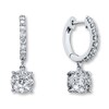 Thumbnail Image 1 of Diamond Drop Earrings 1 ct tw Round-cut 14K White Gold