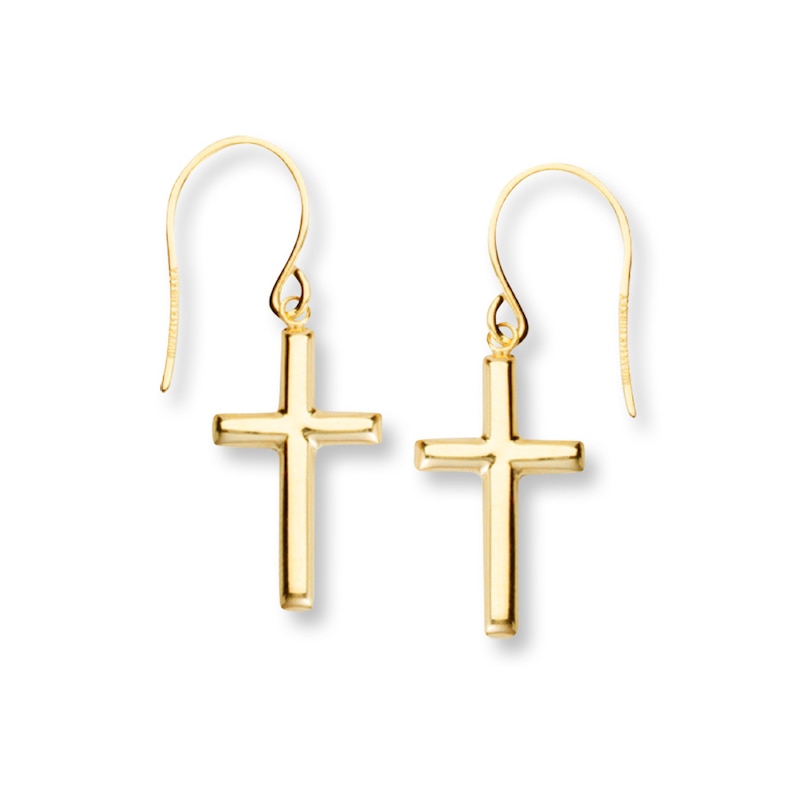 Cross Earrings 14K Yellow Gold | Kay Outlet