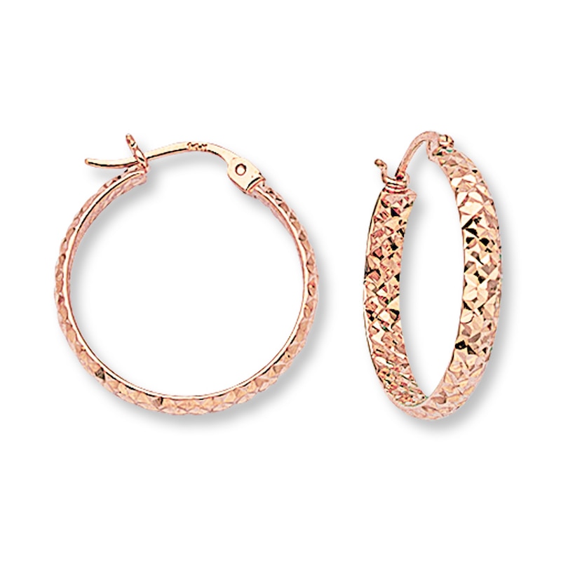 Hoop Earrings 14K Rose Gold 20mm | Kay Outlet