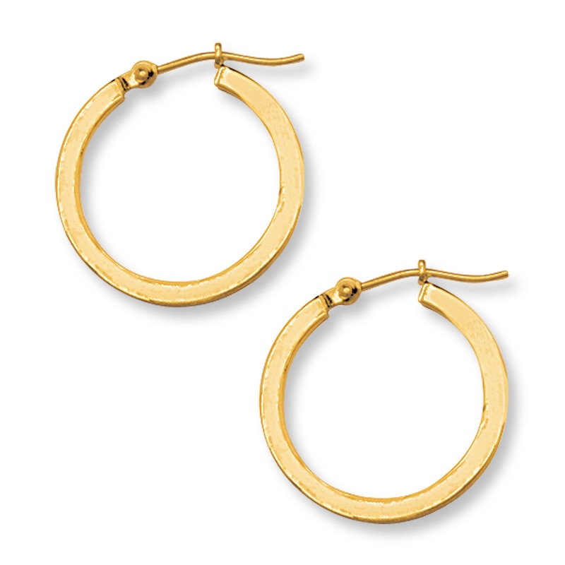 Hoop Earrings 14K Yellow Gold 20mm
