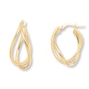 Twisted Hoop Earrings 14K Yellow Gold