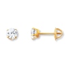 Thumbnail Image 0 of Children's Stud Earrings Cubic Zirconia 14K Yellow Gold