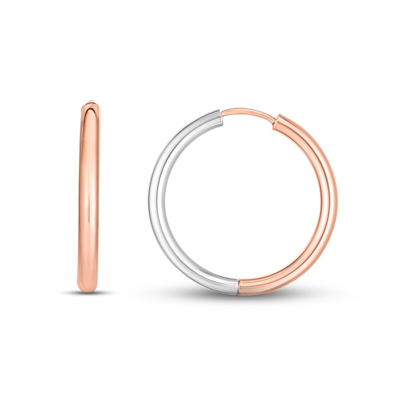 Endless Hoop Earrings 14K Two-Tone Gold