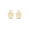 Thumbnail Image 1 of Hamsa Stud Earrings 14K Yellow Gold