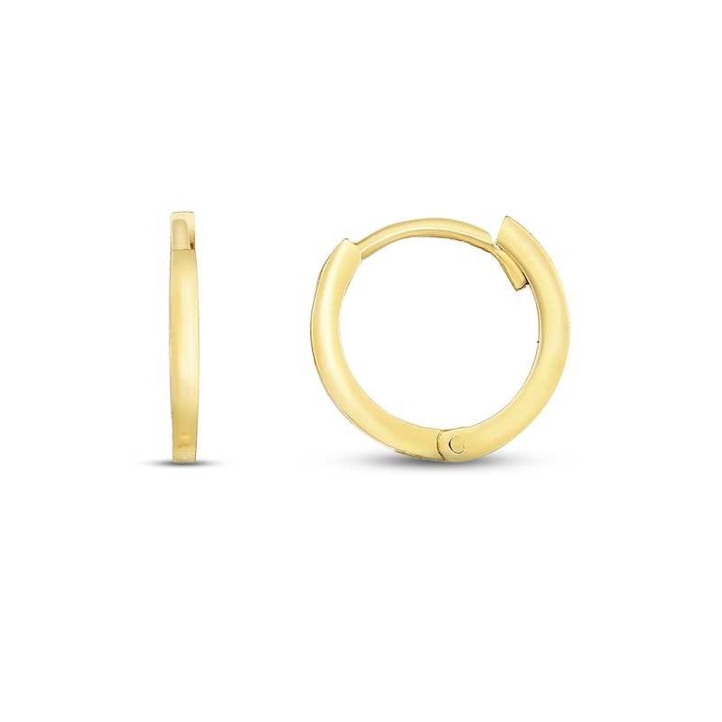 Huggie Hoop Earrings 14K Yellow Gold